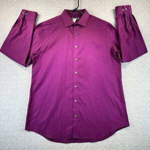 Kenneth Cole New With Tags Candy Fuchsia‎ Button Up Classy Men's shirt (34-35)
